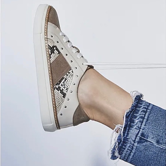 Crown Vintage Kalinda Snakeskin/Suede/Stud Sneaker - Picture 4 of 16